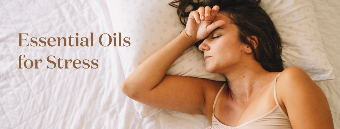 picture of a woman lying on her bed stressed